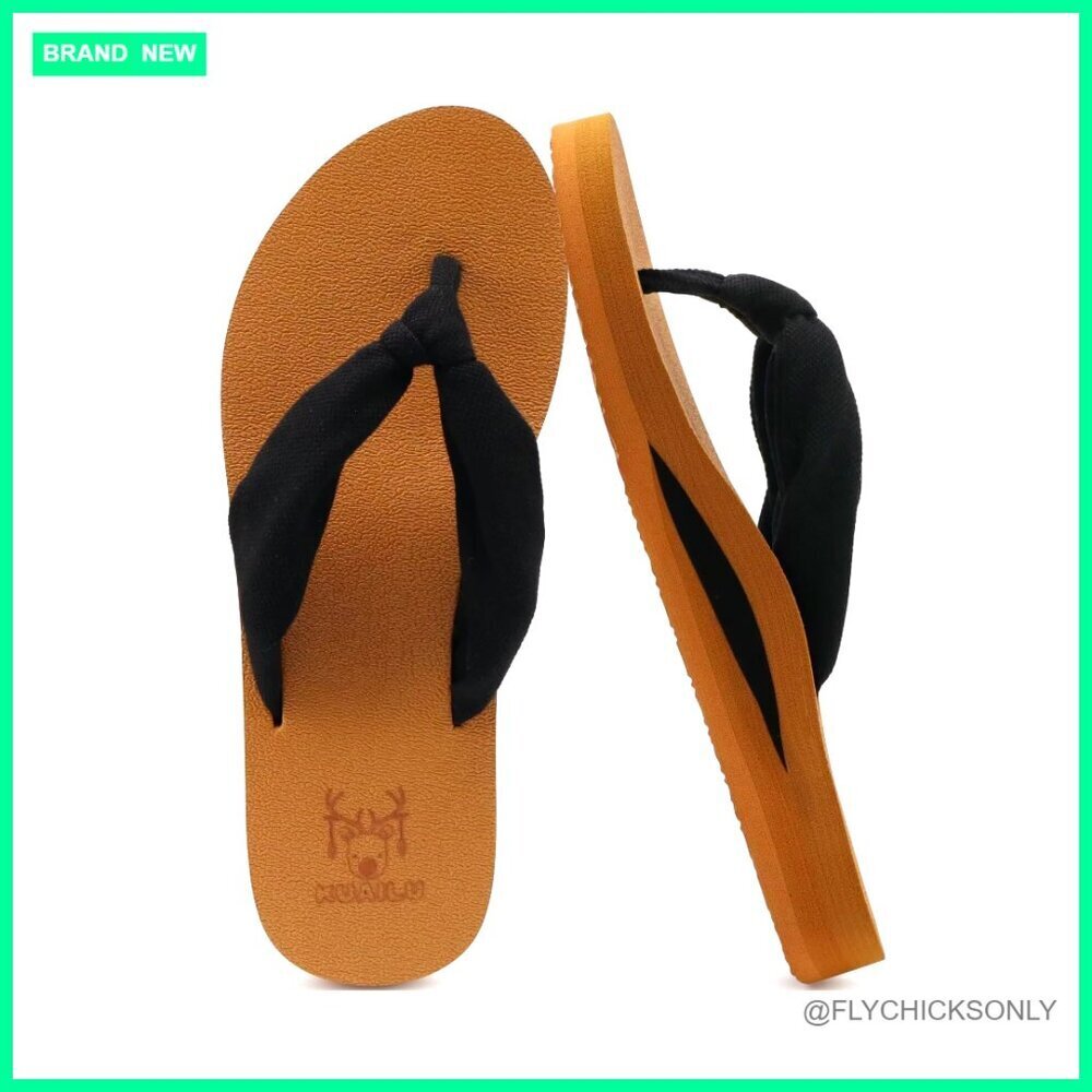 Women's Arch Support Flip Flops with Yoga Mat Cushioning Slip On Sandals
